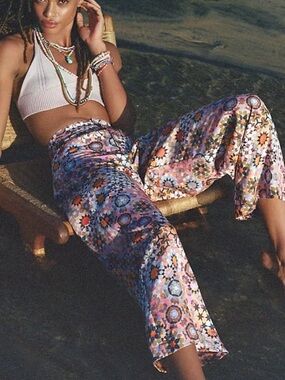 Anthropologie Geometric Straight Leg Pants Size 8